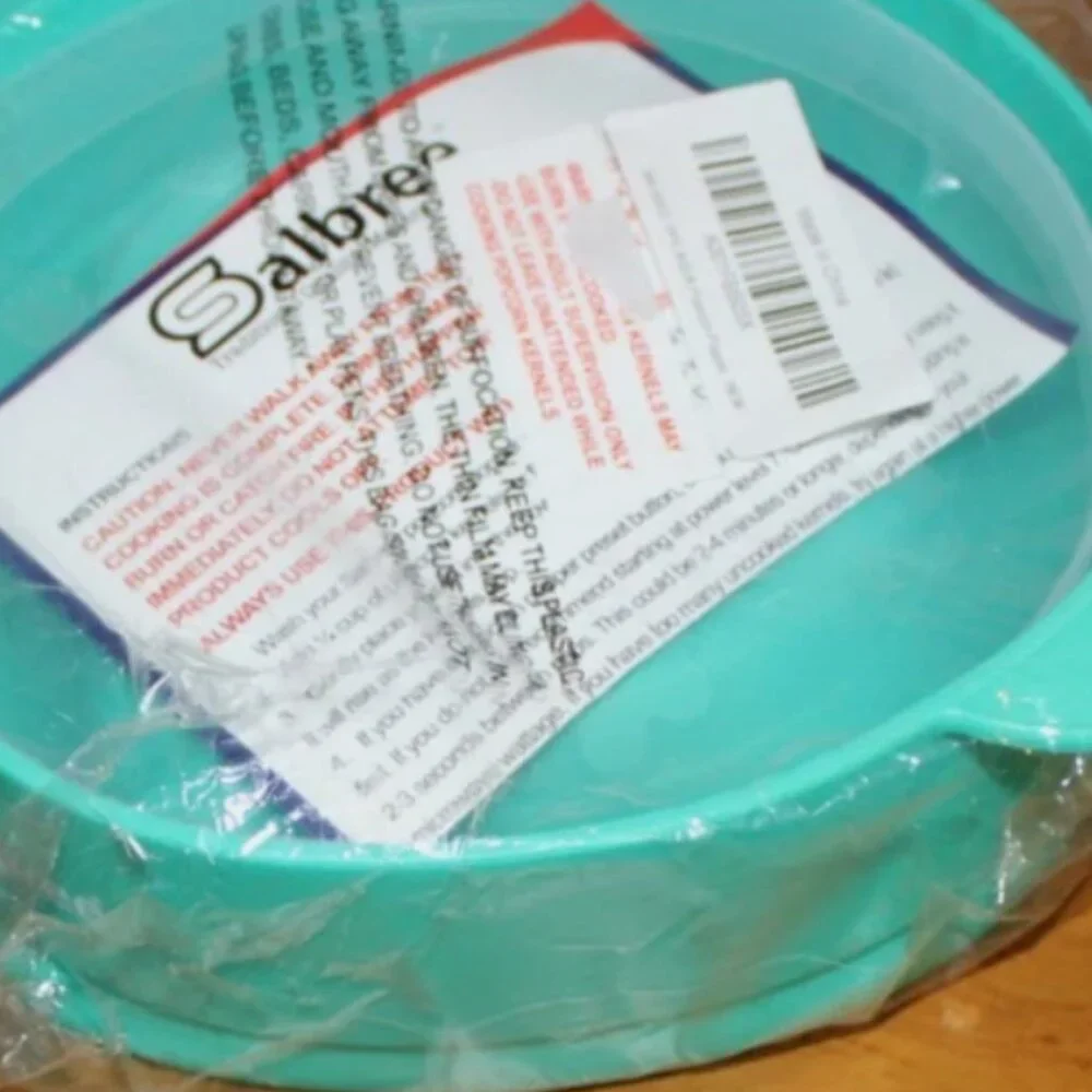 Salbree Microwave Silicone Popcorn Popper Teal New in Bag